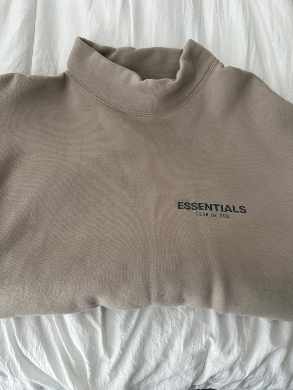 Essentials Taupe Turtleneck Sweater